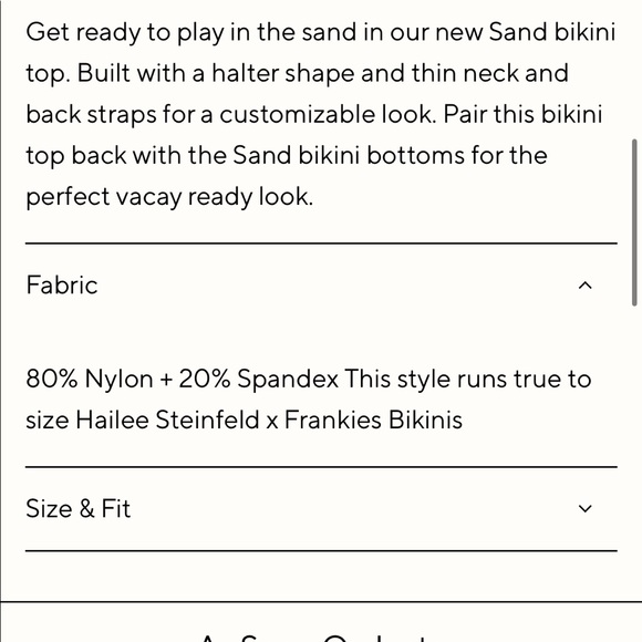 FRANKIES BIKINIS SAND HALTER BIKINI TOP - GOOD VIBES SIZE XL - Picture 6 of 8